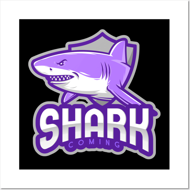 Shark coming Wall Art by BB Funny Store